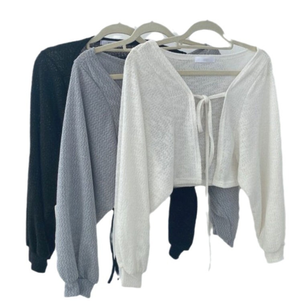 Women'S Fashion Knitwear - Fashion Thin Fabric Knitted Cardigan Lace-Up