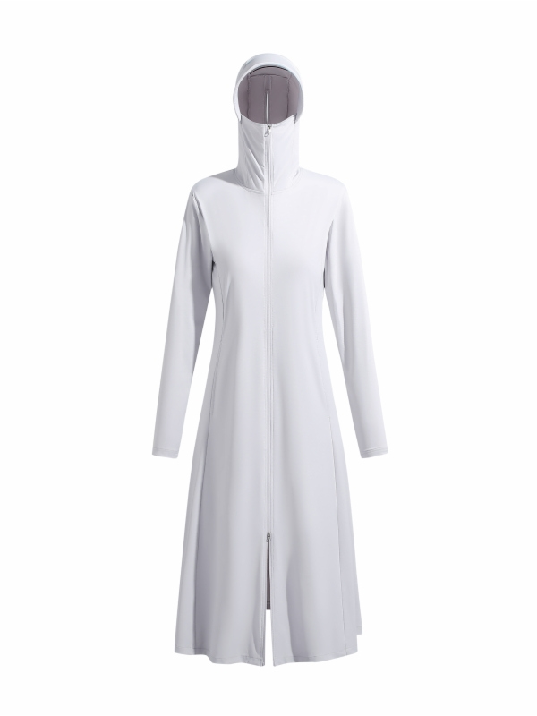 Long Lightweight Loose Ice Sil - Women'S Fashion Long Coat 评论和价格