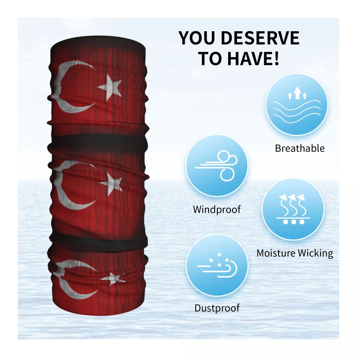 Turkey Flag Bandana Neck Gaite - Turkey Women Fashion 评论和价格