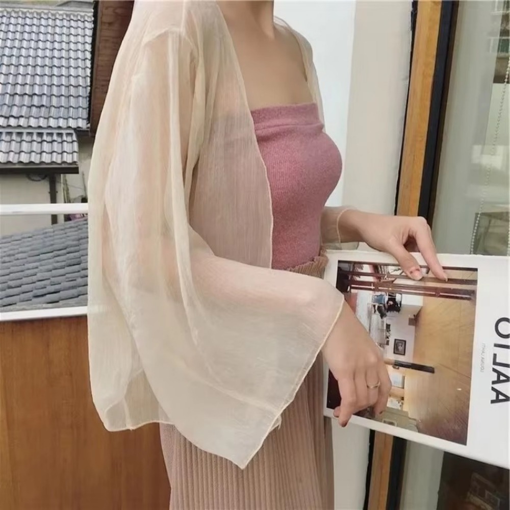 Summer Crinkle Women Cardigan  - Women'S Fashion Knitwear 评论和价格
