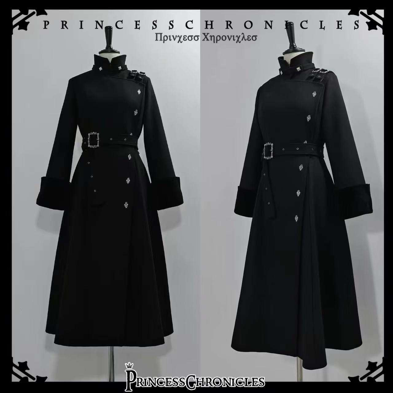 Aesthetic Gothic Style Elegant - Women'S Fashion Long Coat 评论和价格