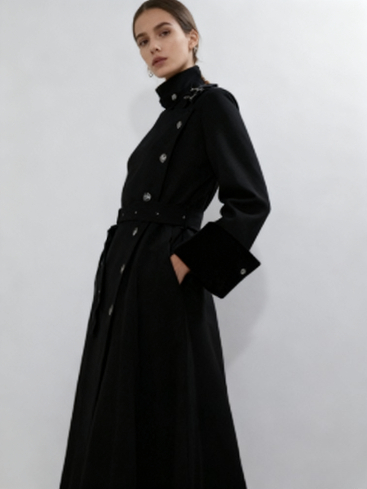 Aesthetic Gothic Style Elegant - Women'S Fashion Long Coat 评论和价格