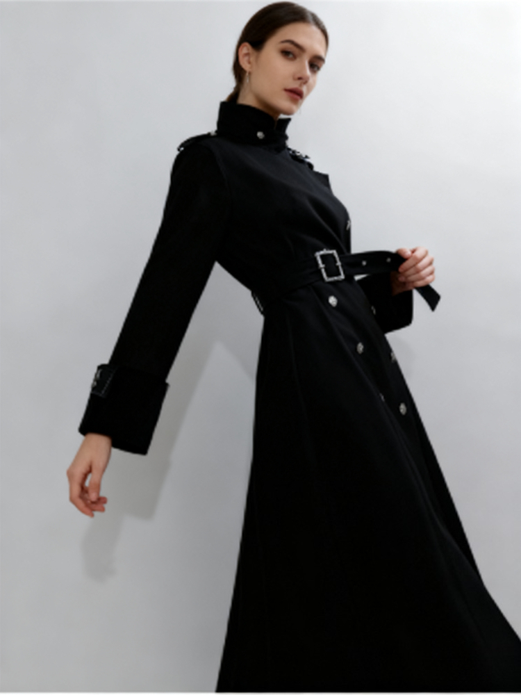 Aesthetic Gothic Style Elegant - Women'S Fashion Long Coat 评论和价格