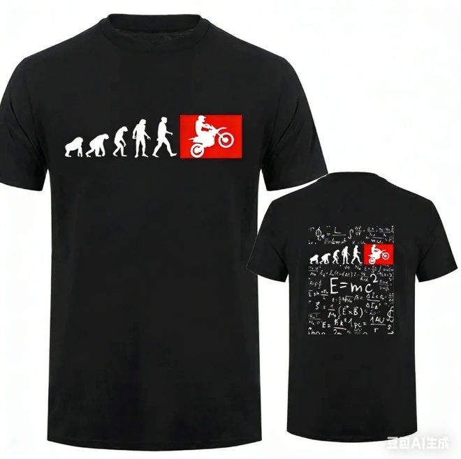 Fun Evolution Pattern T-shirt  - Women Fashion Evolution 评论和价格
