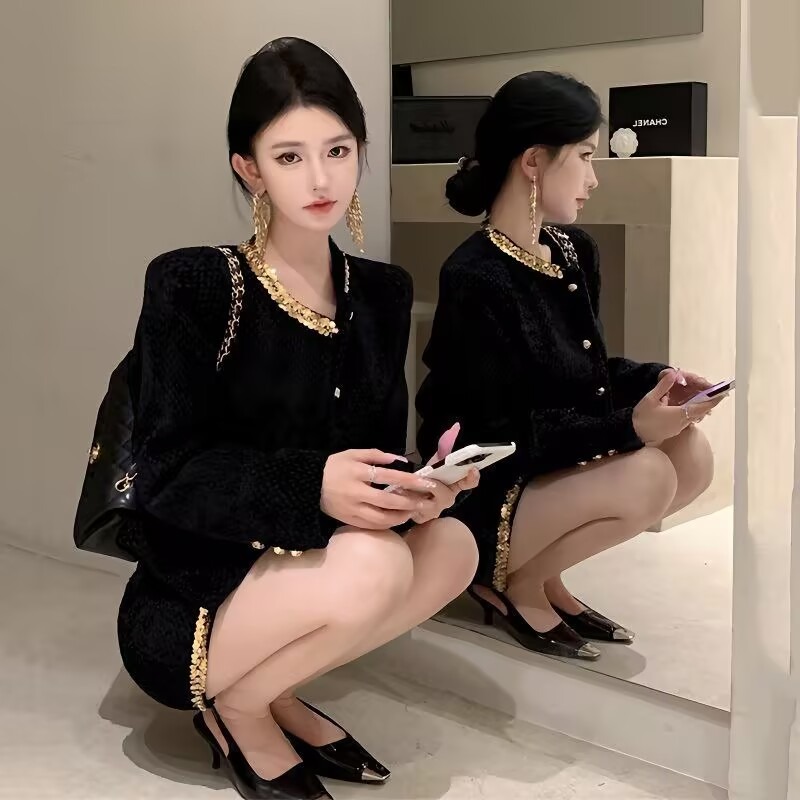 New Fashion Sequined Autumn Wi - Women'S Fashion Long Coat 评论和价格