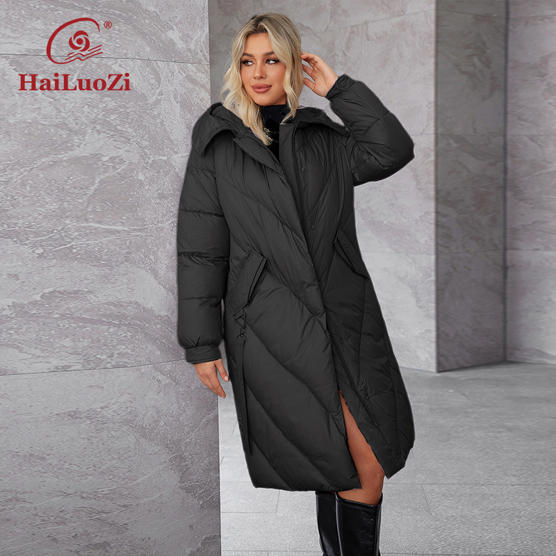 HaiLuoZi 2024 Women's Winter P - Women'S Fashion Long Coat 评论和价格