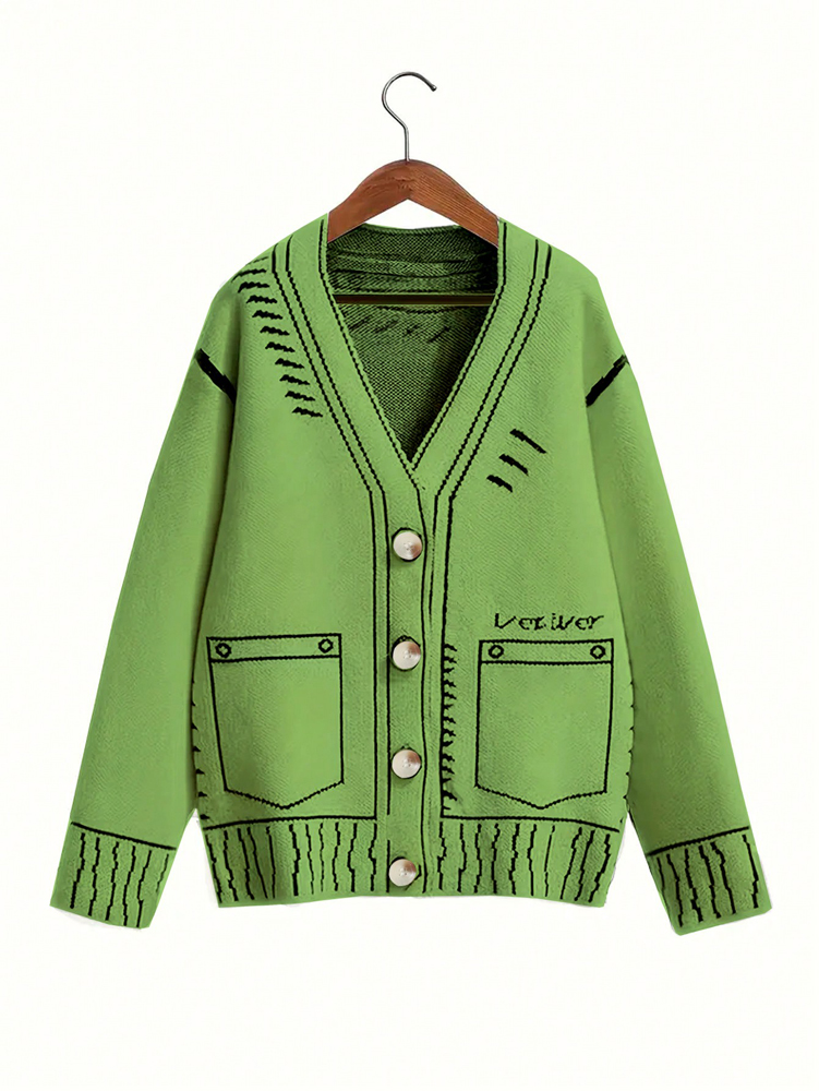 plus Size Women's Button-Up Ca - Women'S Fashion Knitwear 评论和价格