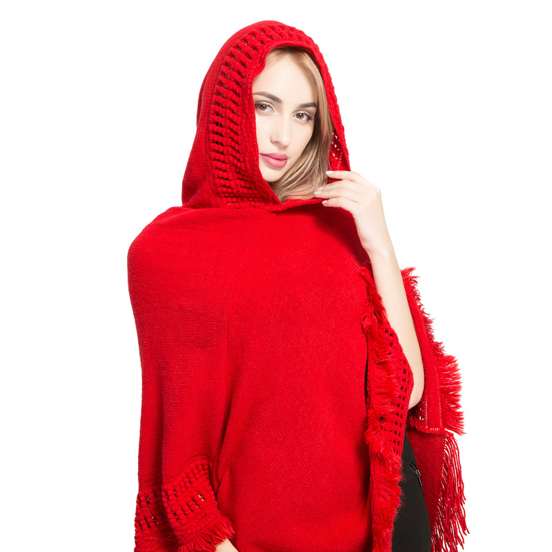 Bestseller Women's Hooded Cape - Women'S Fashion Knitwear 评论和价格