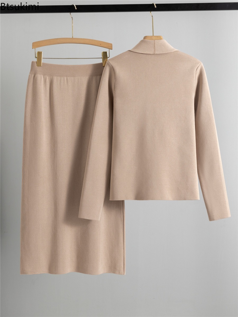 Autumn Winter Knitted Two-piec - Women'S Fashion Knitwear 评论和价格