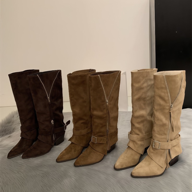 Women's Boots Vintage Suede Le - Women'S Fashion Trousers 评论和价格