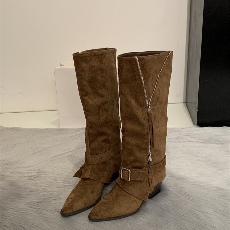Women's Boots Vintage Suede Le - Women'S Fashion Trousers 评论和价格