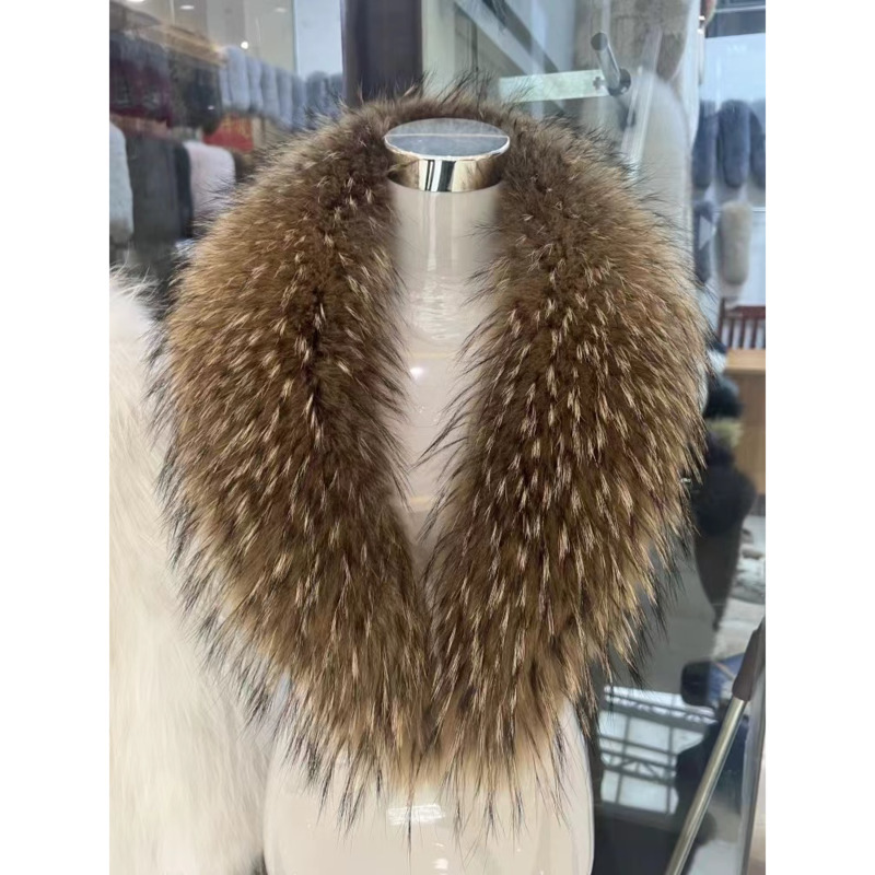 Raccoon Fur Collar Female Wint - Women'S Fashion Long Coat 评论和价格